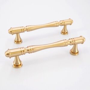 Antique Style 3.75" Brass Cabinet Pulls and Handles, Drawer Knobs - Set of 2